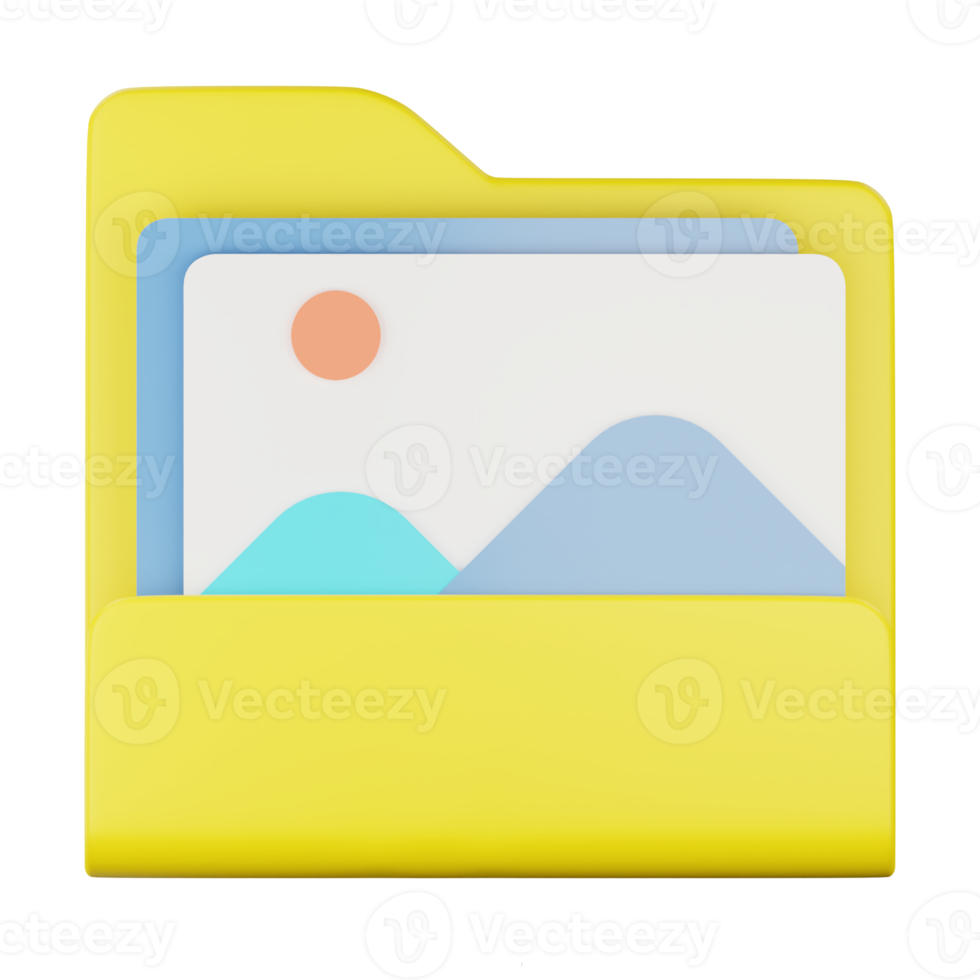 3d image folder icon illustration png