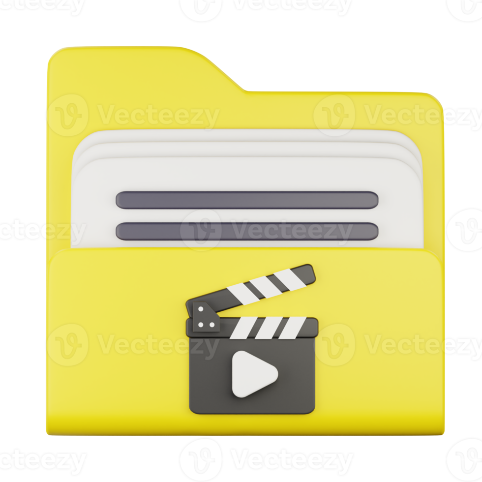 3d movie folder icon png