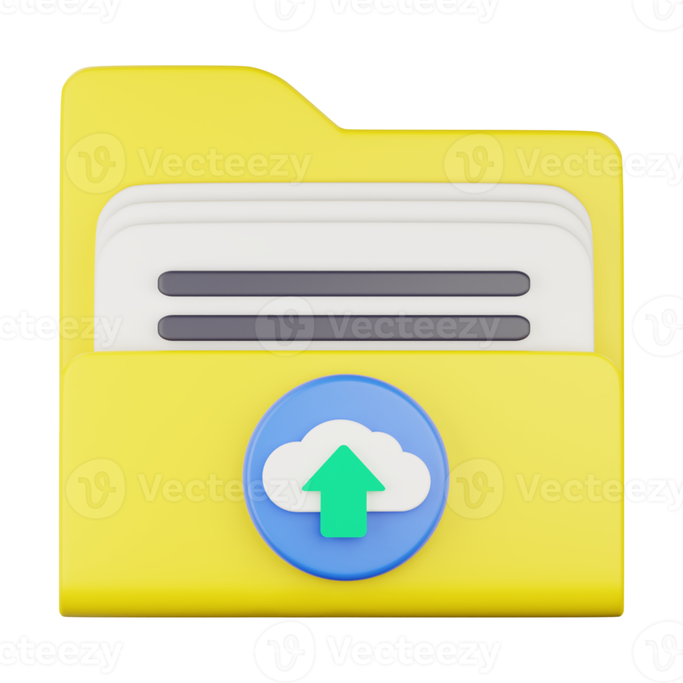 3d download cloud folder icon illustration png