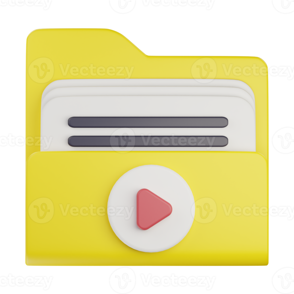 3d media player folder icon png