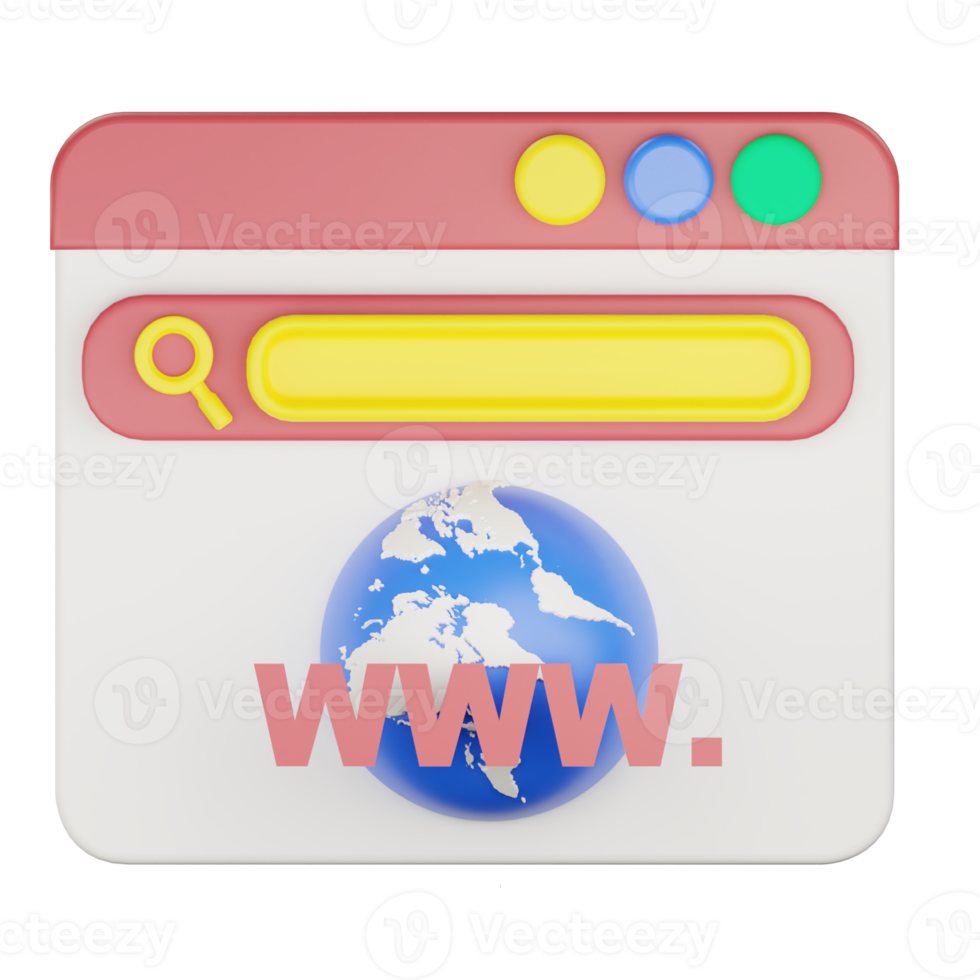 3d world website search icon illustration png