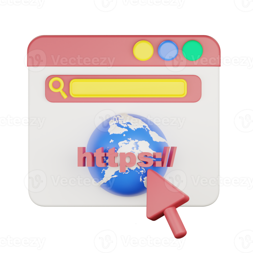 3d website page interface icon illustration png