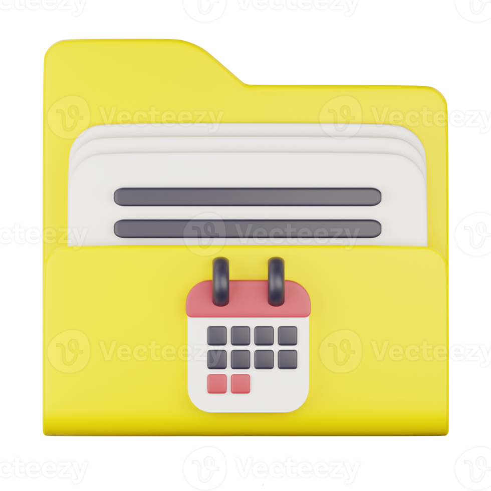 3d scedule folder icon png