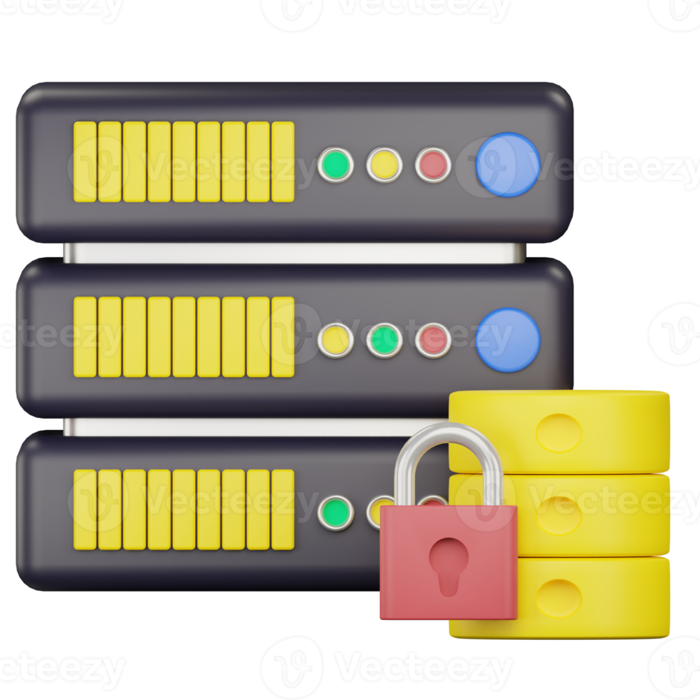 3d server database icon illustration png