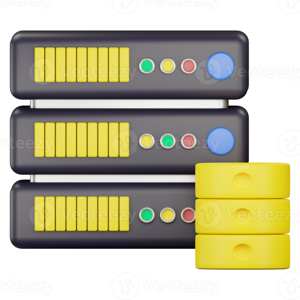 3d server database icon illustration png