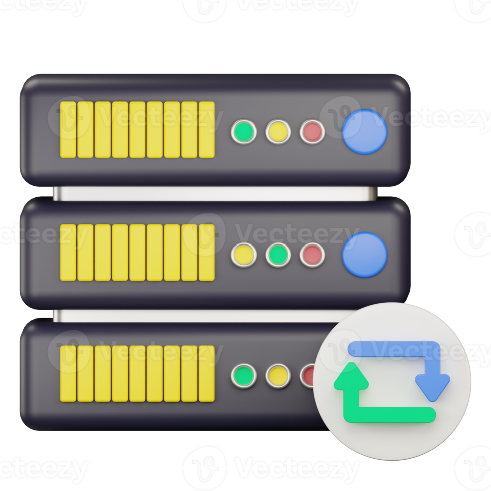 3d restart server icon illustration png