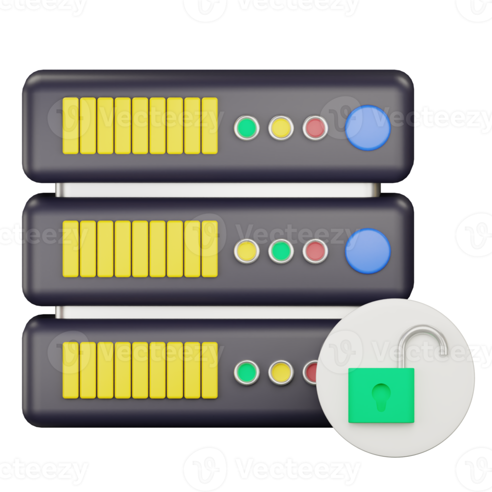 3d server sbloccato illustrazione png