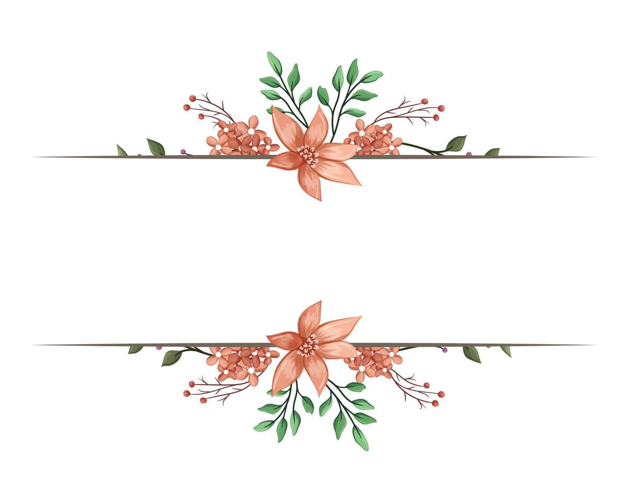 Set Botanic Blossom Floral Elements. Bloom Foliage vector