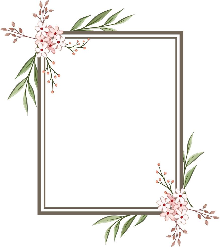 Set Botanic Blossom Floral Elements. Bloom Foliage vector
