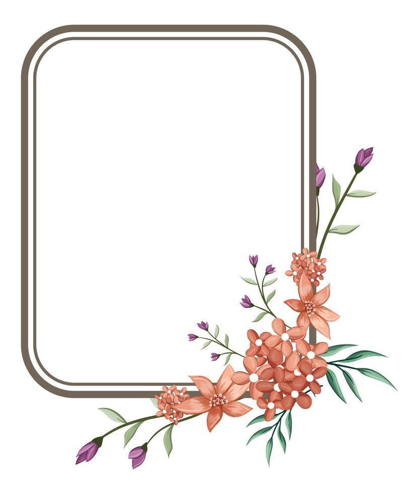 Set Botanic Blossom Floral Elements. Bloom Foliage vector