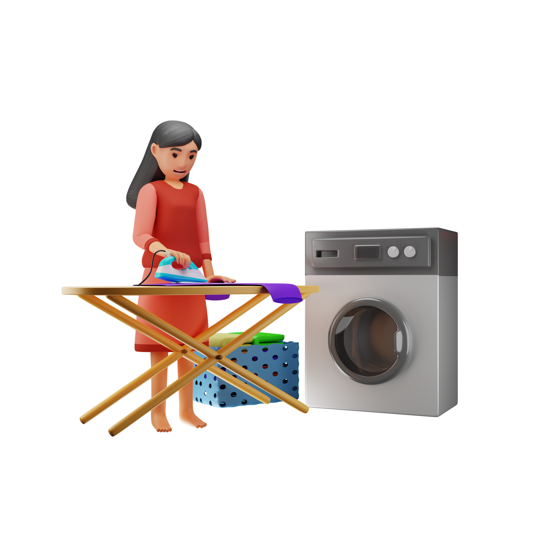Wäsche Waschen 3d Charakterillustration 16407580 Png