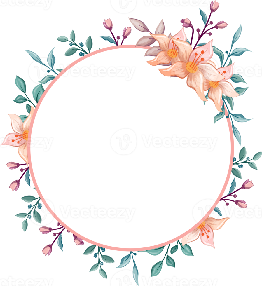 Orange Flower Arrangement with watercolor style png