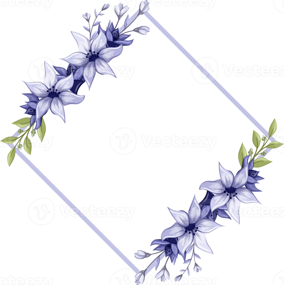 Purper bloemen boeket met waterverf png