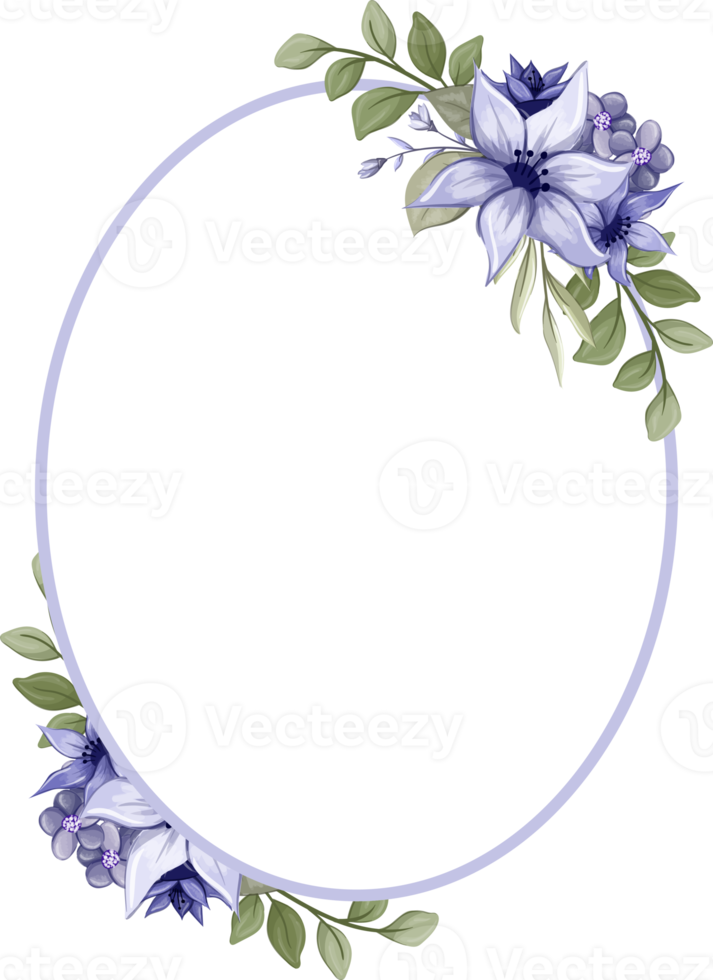 Purple Floral Bouquet With Watercolor png