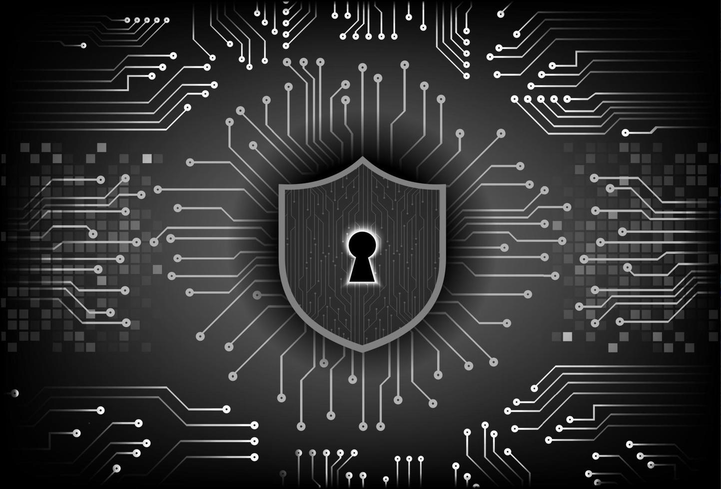 Modern Cybersecurity Technology Background with padlock vector