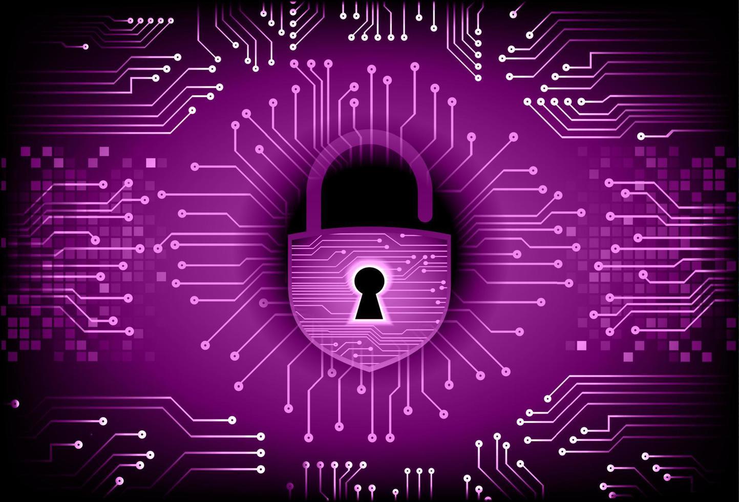 Modern Cybersecurity Technology Background with padlock vector