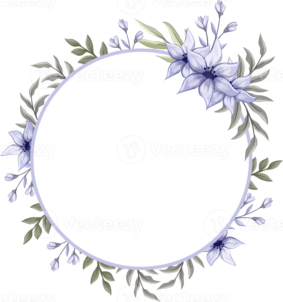 Purple Floral Bouquet With Watercolor png