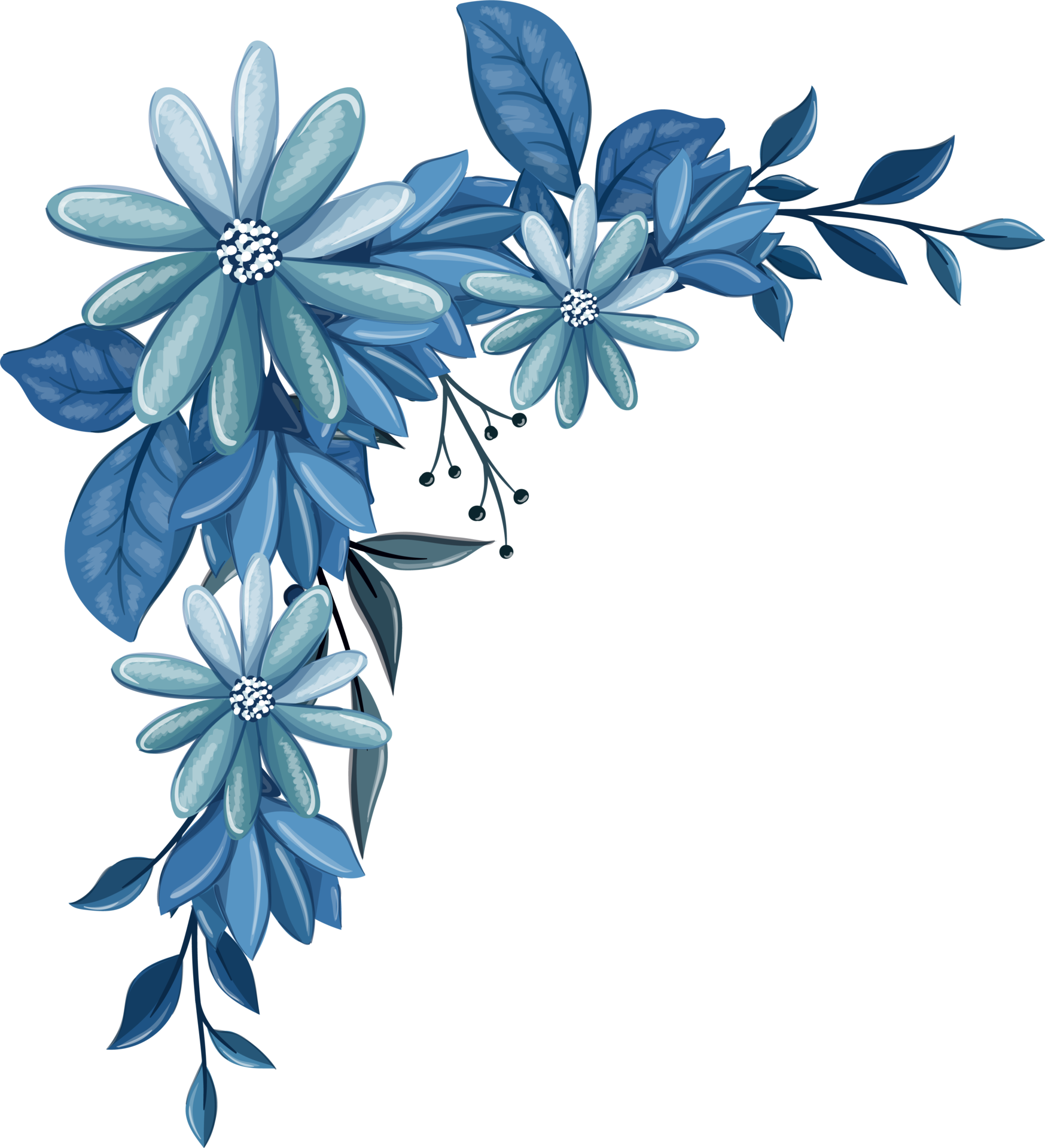 Blue Flower Background Png | Best Flower Site