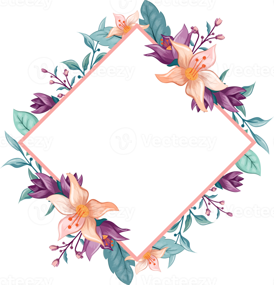 Orange Flower Arrangement with watercolor style png