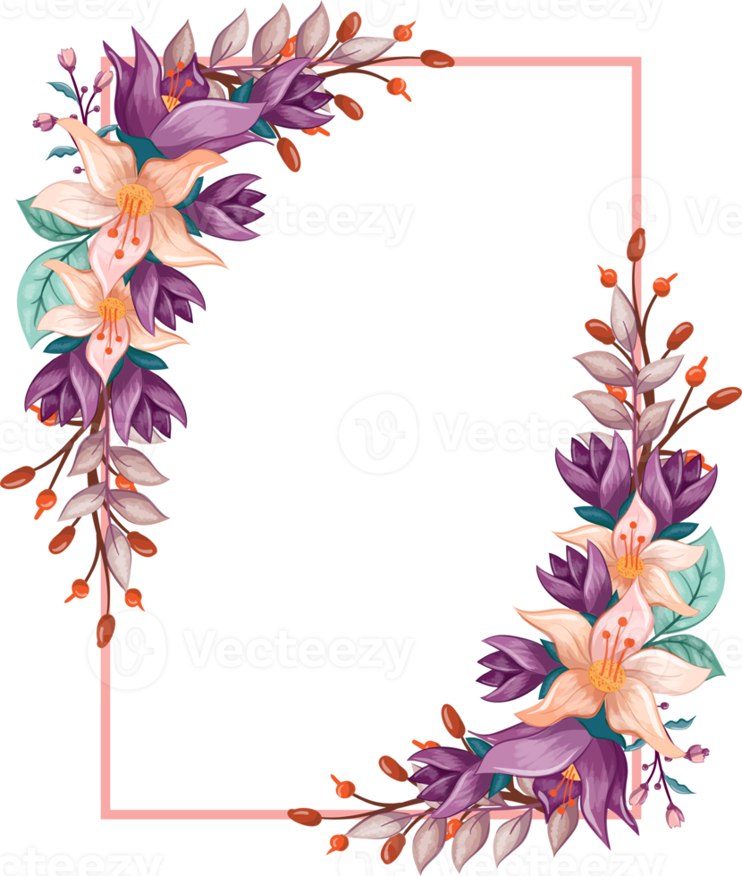 Orange Flower Arrangement with watercolor style png