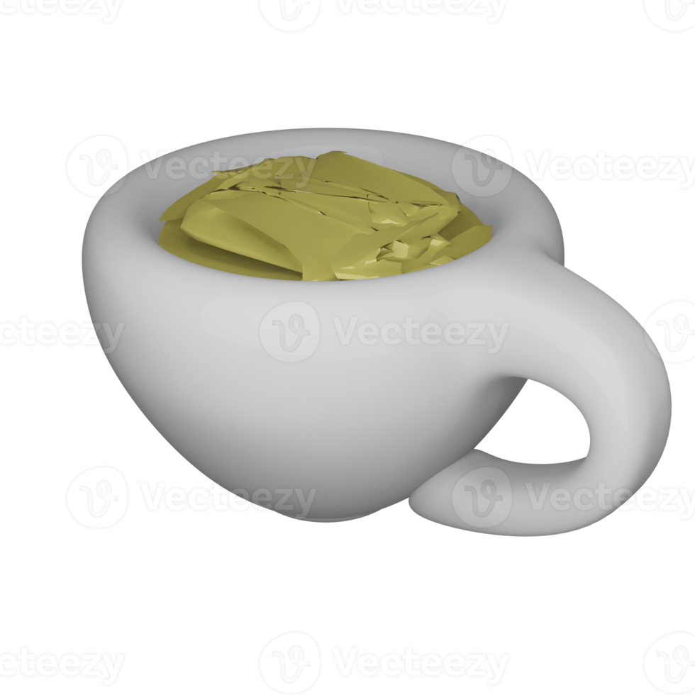 café et verre icône 3d png