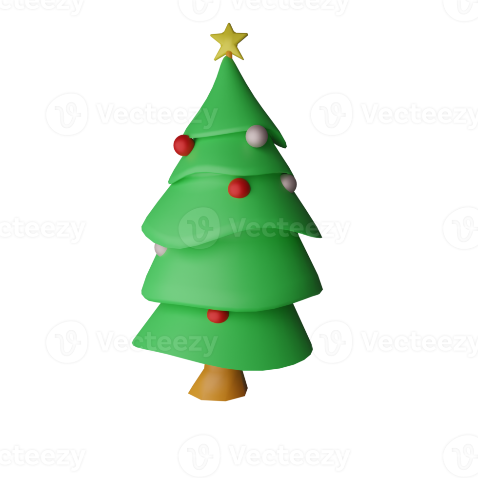 Christmas Tree Icon 3D png