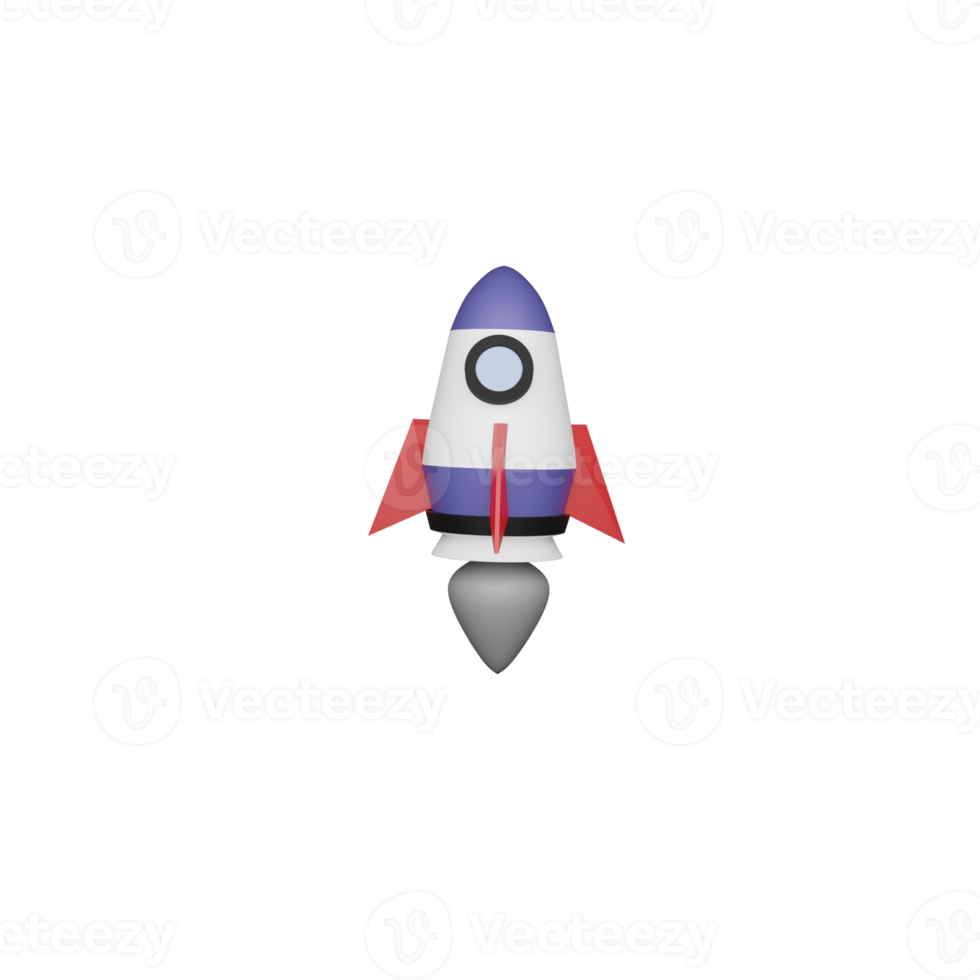 Rocket Icon 3D png