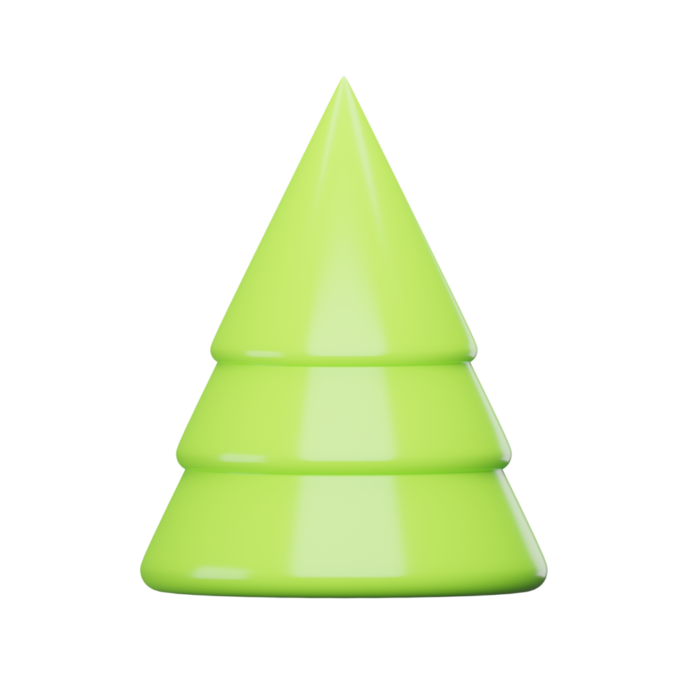 3D christmas tree isolated png