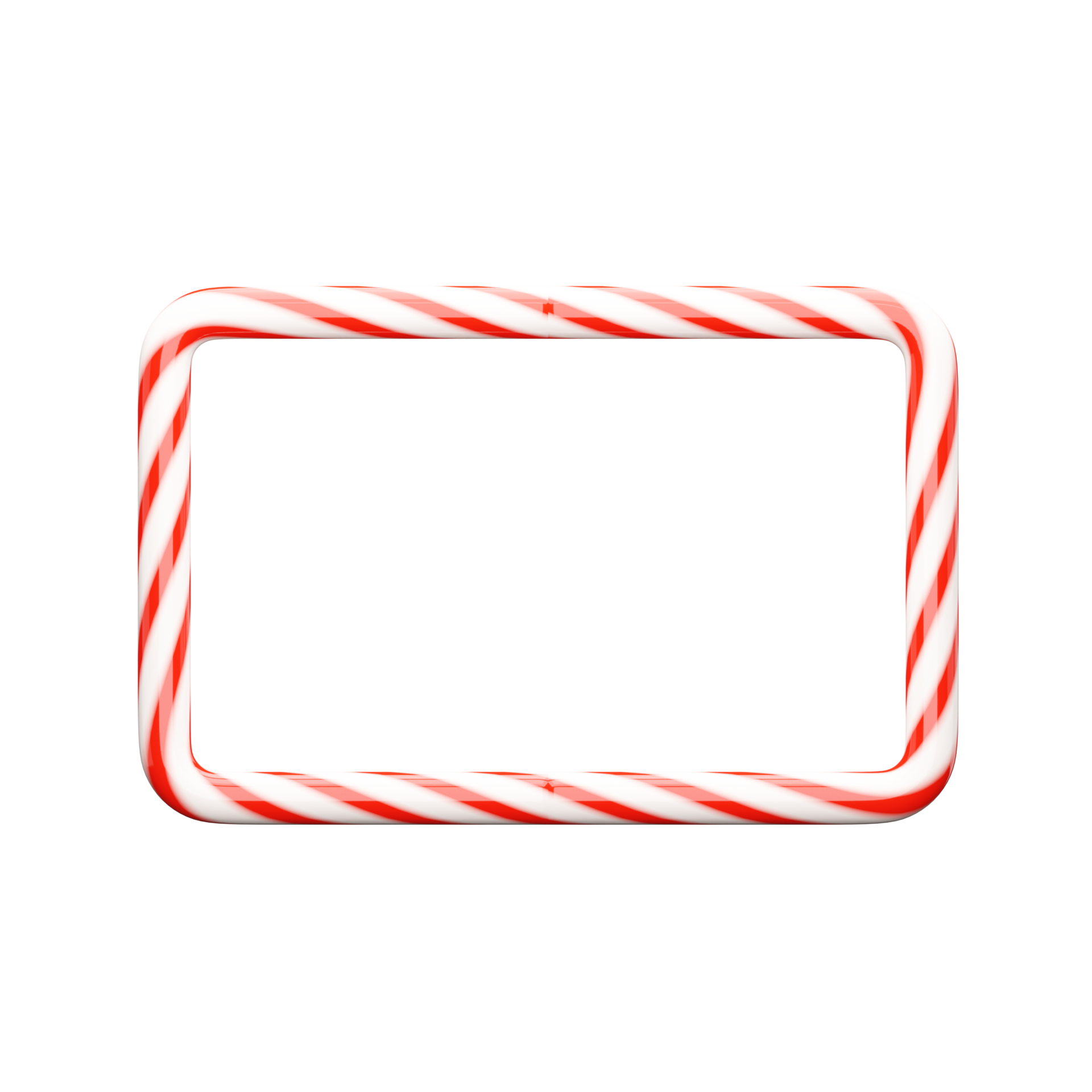 3D candy cane square frame 16408166 PNG
