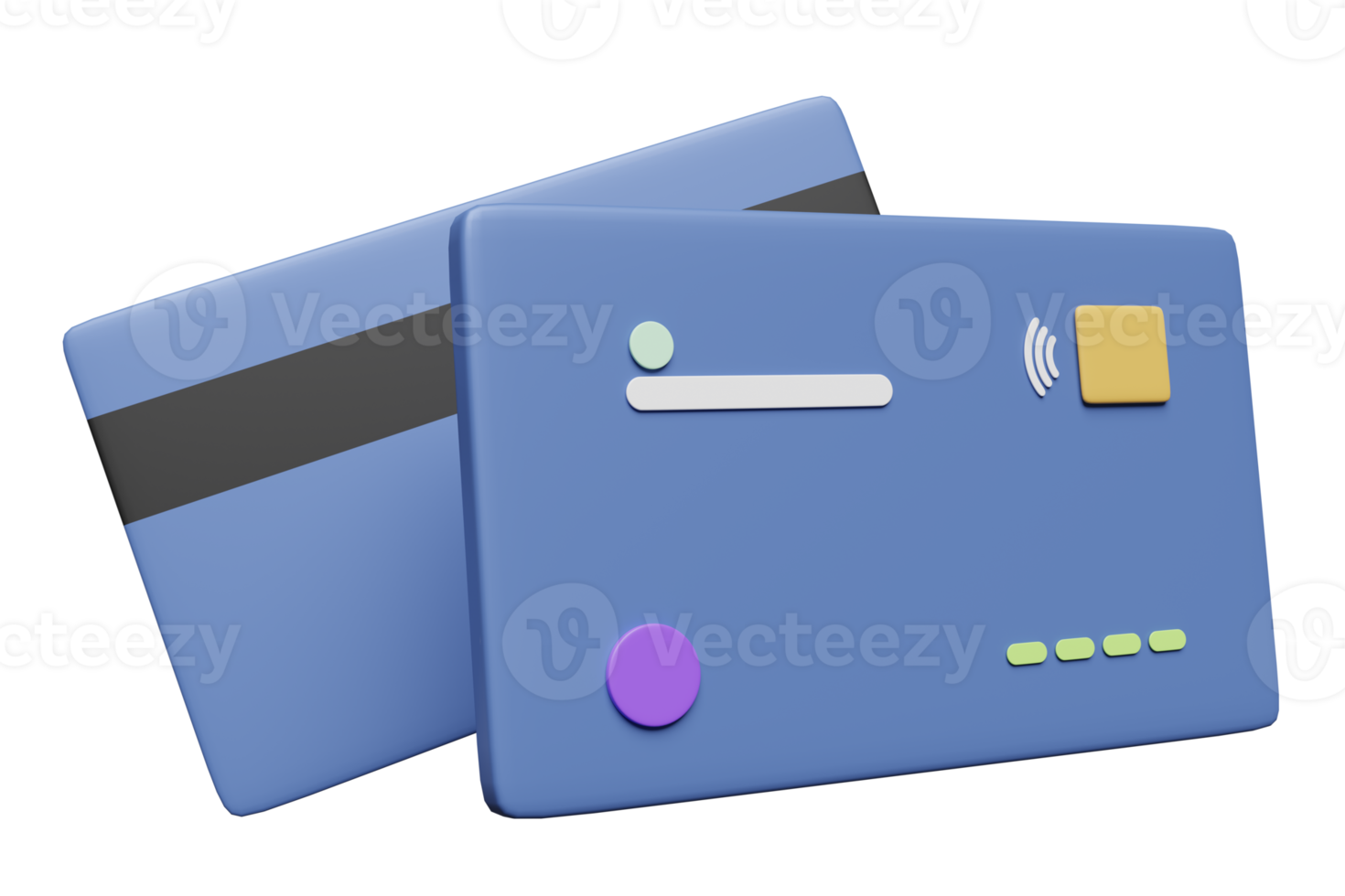 3d credit card icon isolated. online shopping, saving money, online payment, business finance, cashless concept,  3d render illustration png