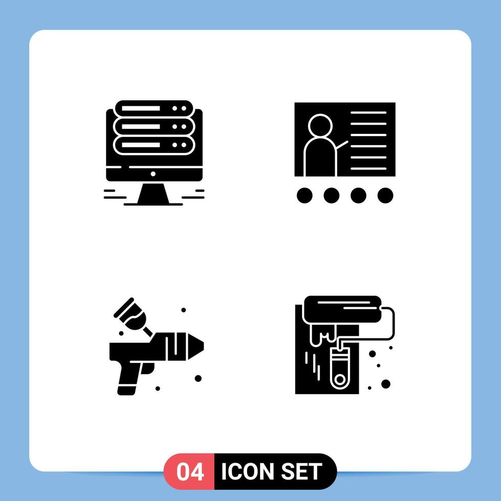 Creative Icons Modern Signs and Symbols of monitor airbrush web education paint Editable Vector Design Elements