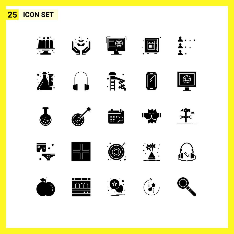 Set of 25 Modern UI Icons Symbols Signs for money money nature deposit website Editable Vector Design Elements