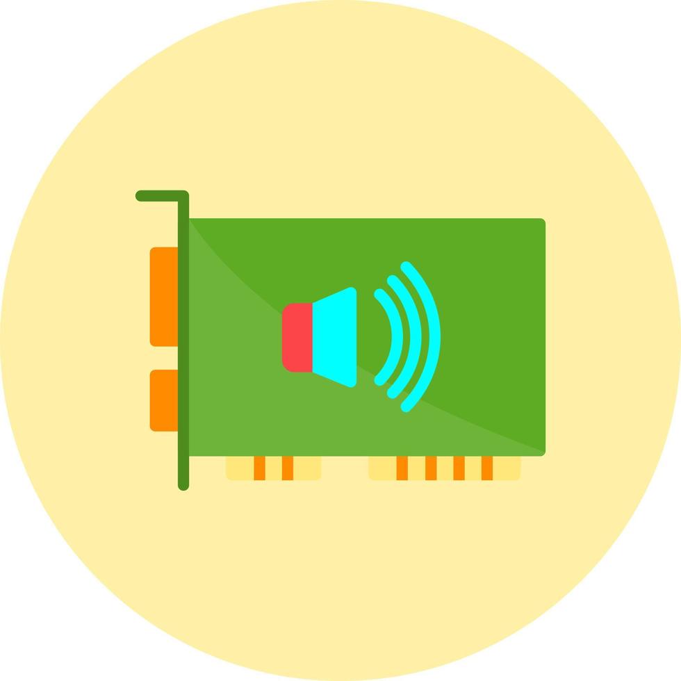 icono de vector de tarjeta de sonido