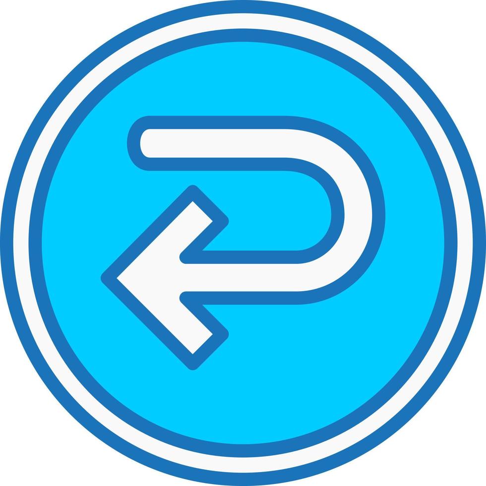 Turn Left Arrow Vector Icon