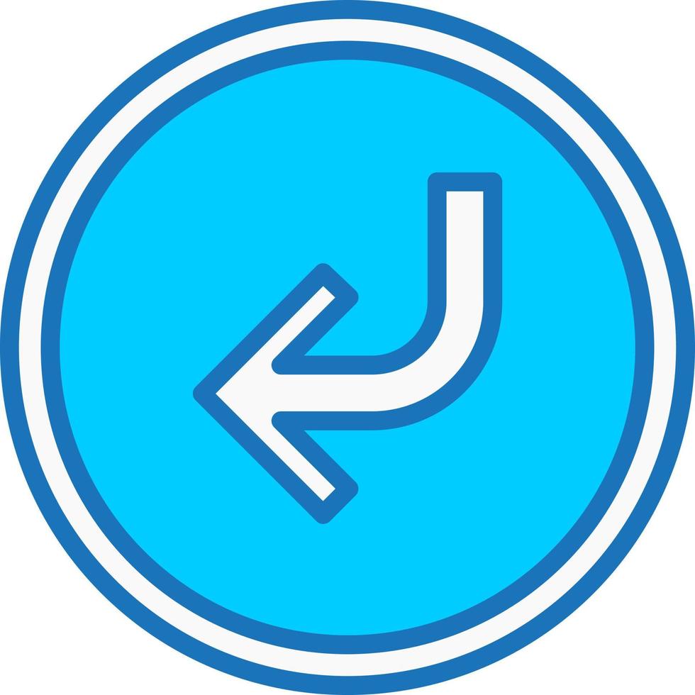 Turn Left Arrow Vector Icon