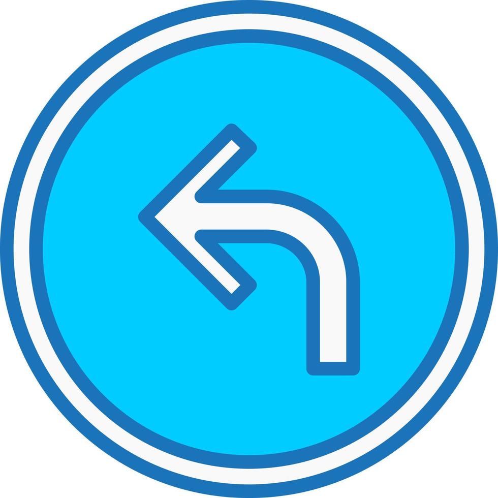 Turn Left Arrow Vector Icon