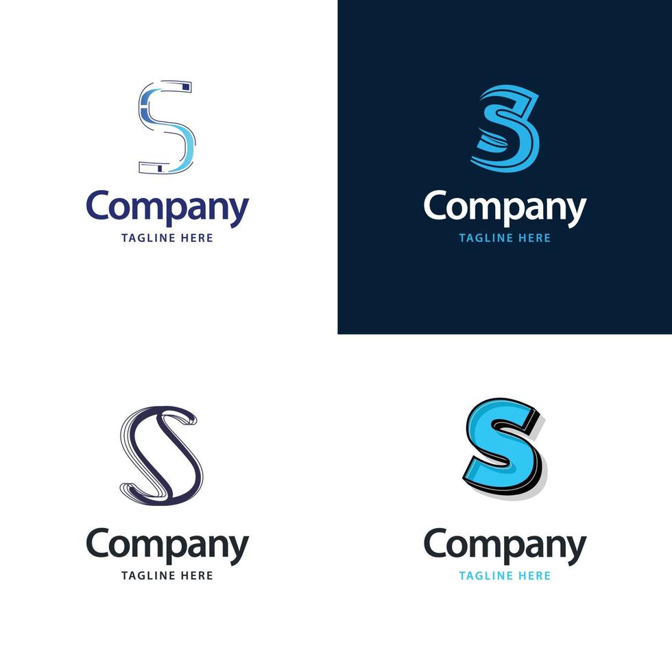 Letter S Big Logo Pack Design Creative Modern logos design for your business vector