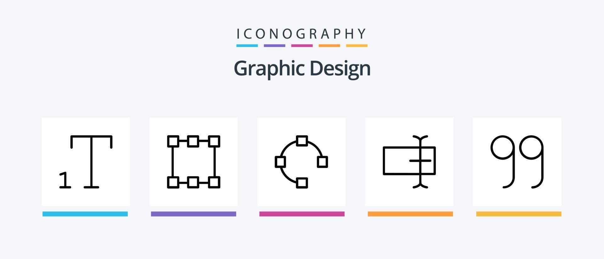 Design Line 5 Icon Pack Including . gear. text. big. Creative Icons Design vector
