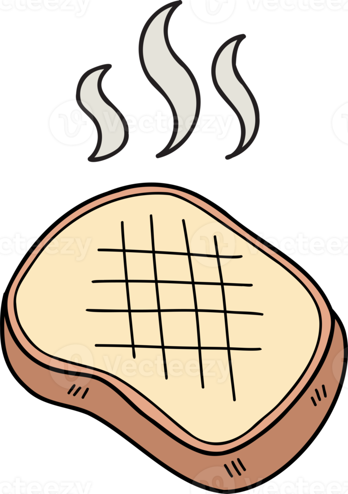 Hand Drawn Toast or sliced bread illustration png