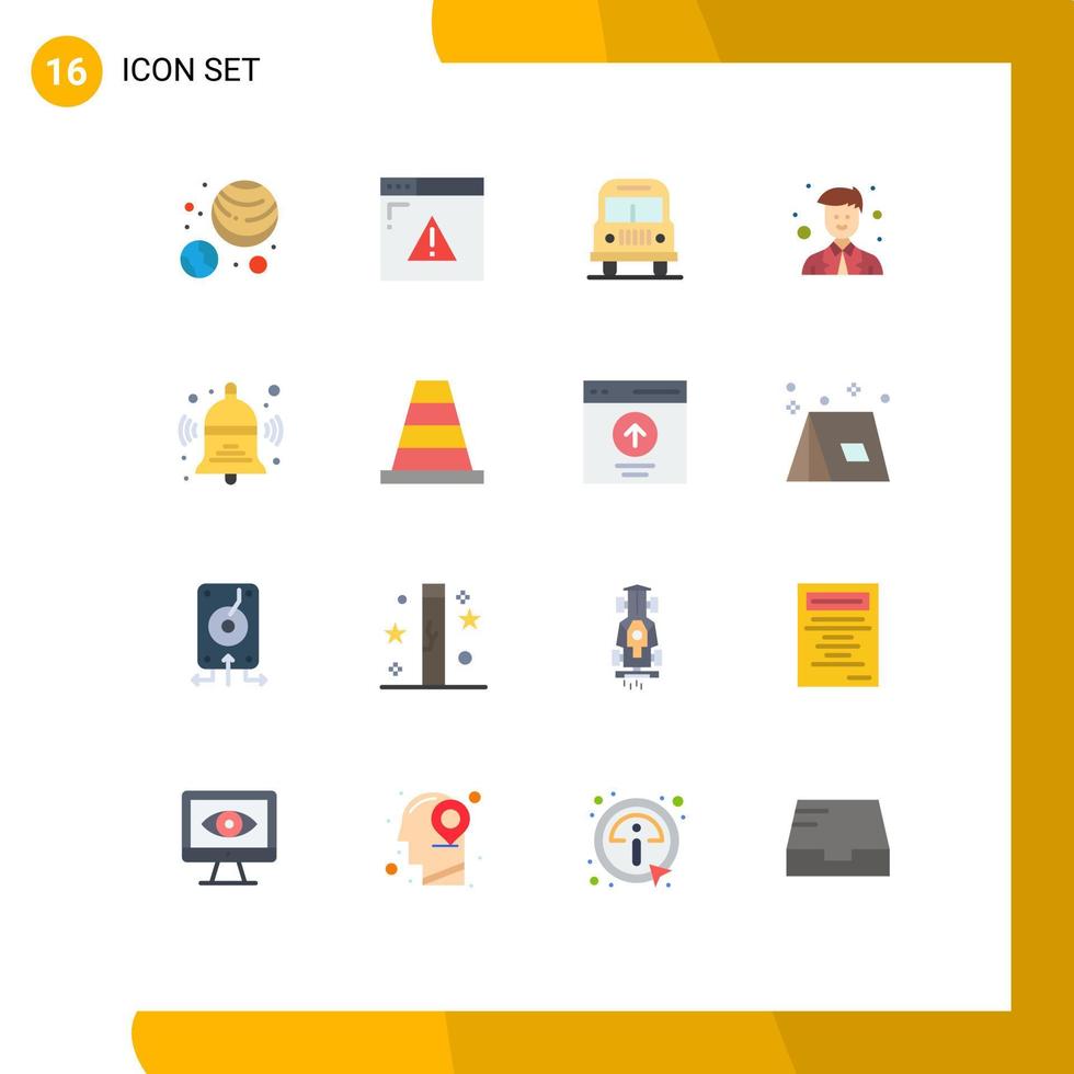 paquete de iconos de vector de stock de 16 signos y símbolos de línea para educación sitio de campana de viaje escolar paquete editable de elementos de diseño de vector creativo