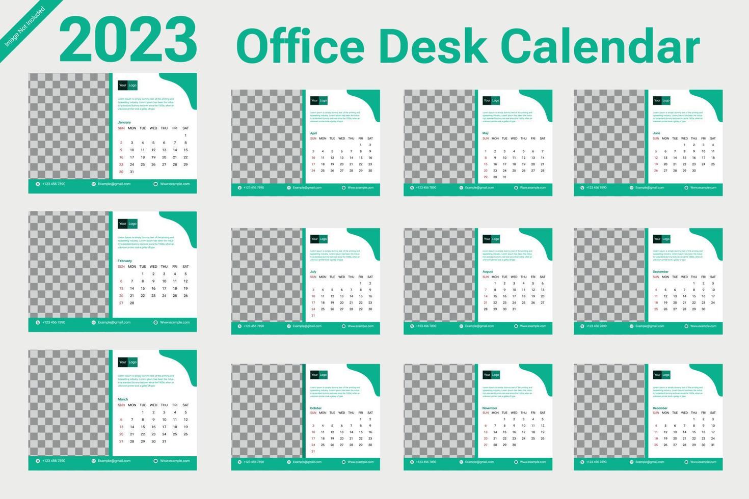 Office Desk Calendar 2023 vector