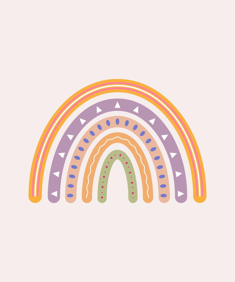 Cute colourful rainbow vector