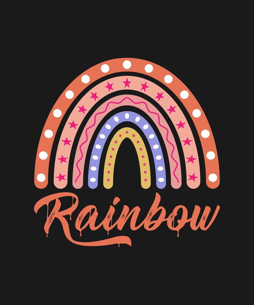 cute colorful rainbow vector