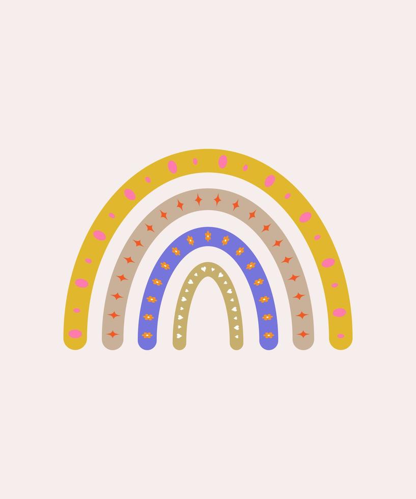pastel color rainbows collection vector