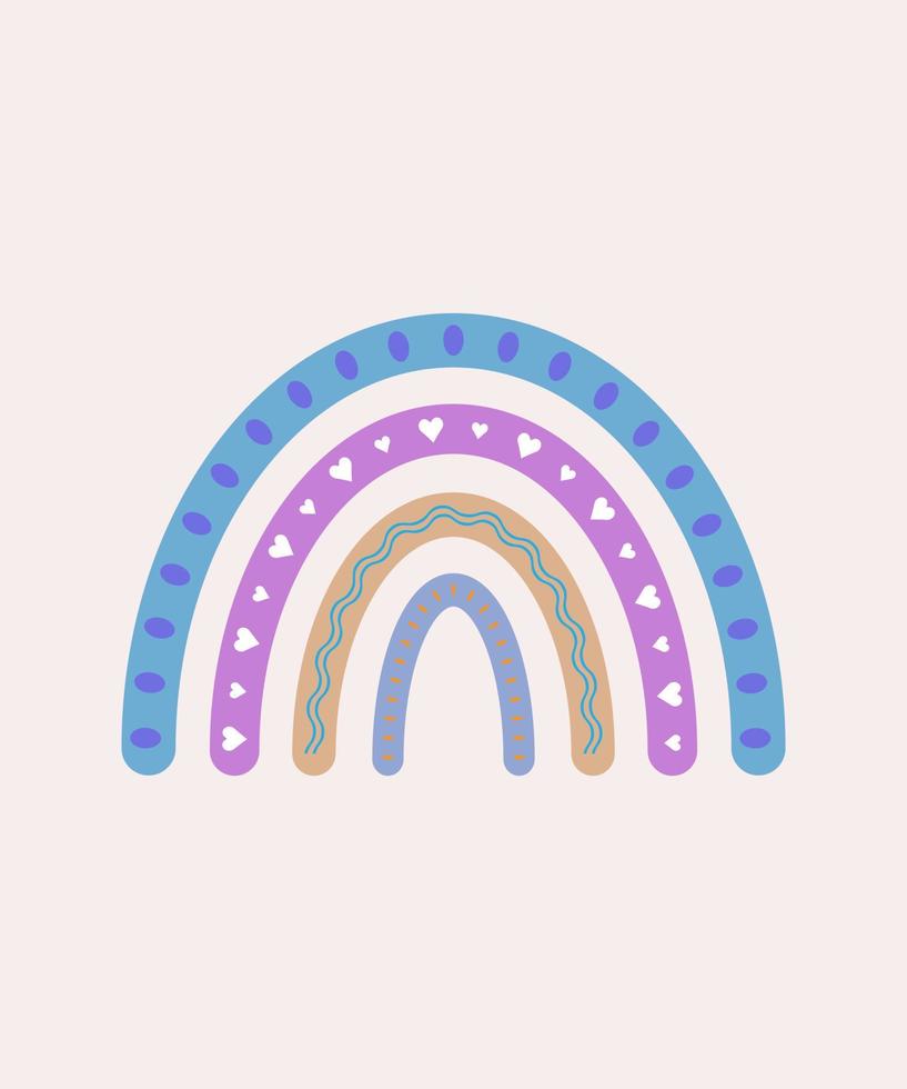 cute colorful rainbow vector