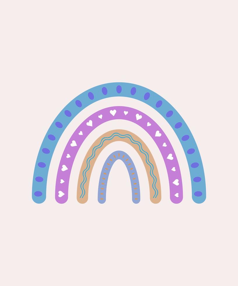 cute colorful rainbow vector