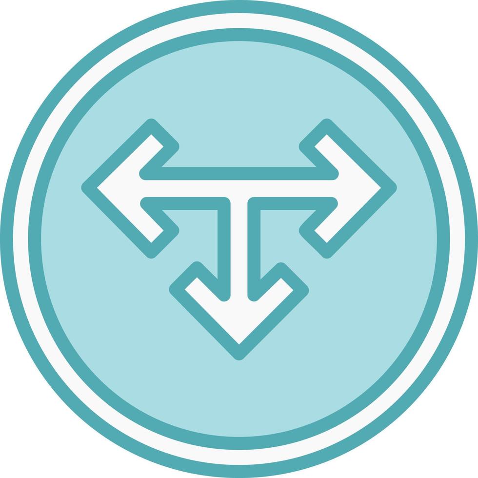 T Junction Vector Icon