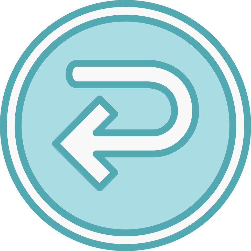 Turn Left Arrow Vector Icon