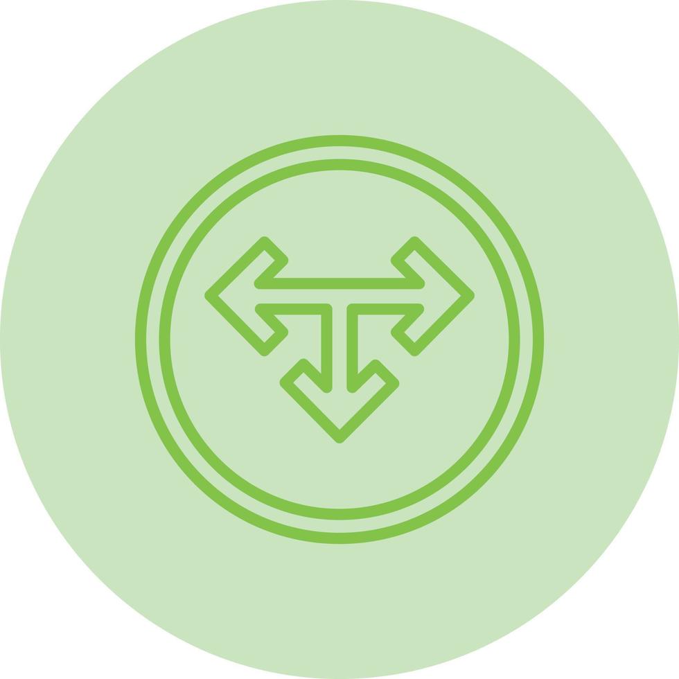 T Junction Vector Icon