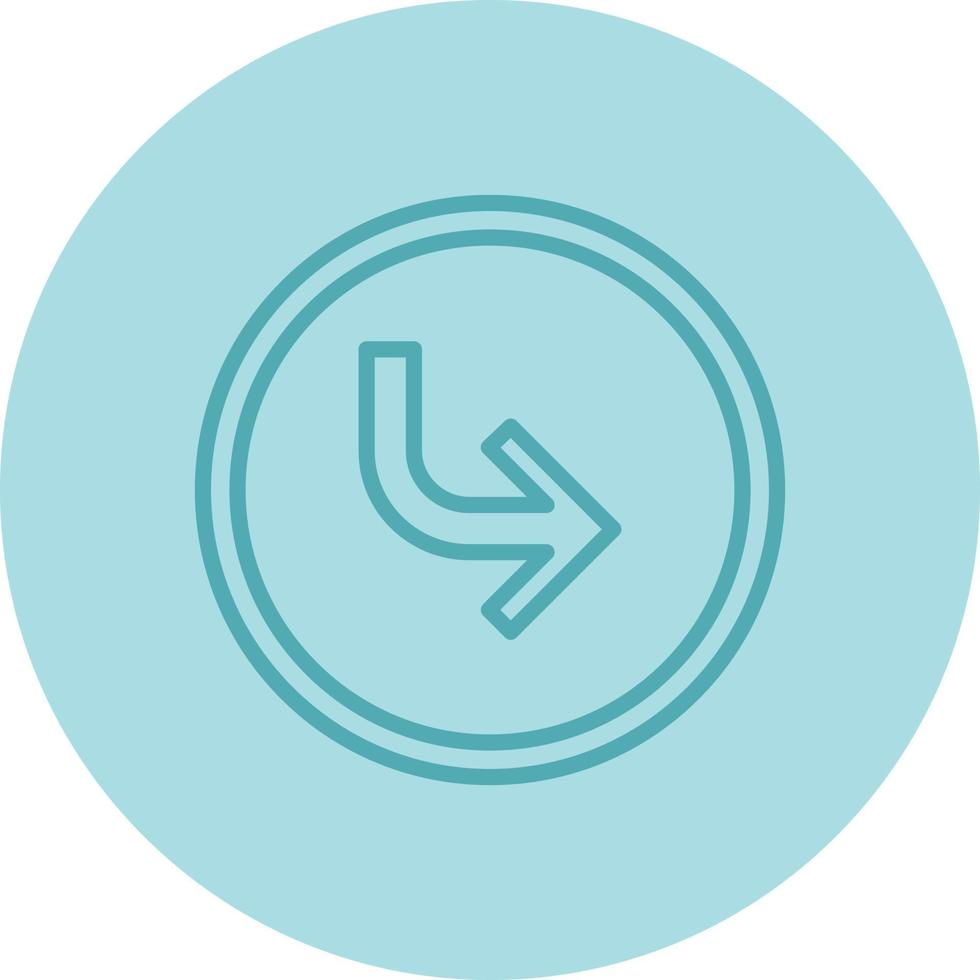 Turn Right Arrow Vector Icon
